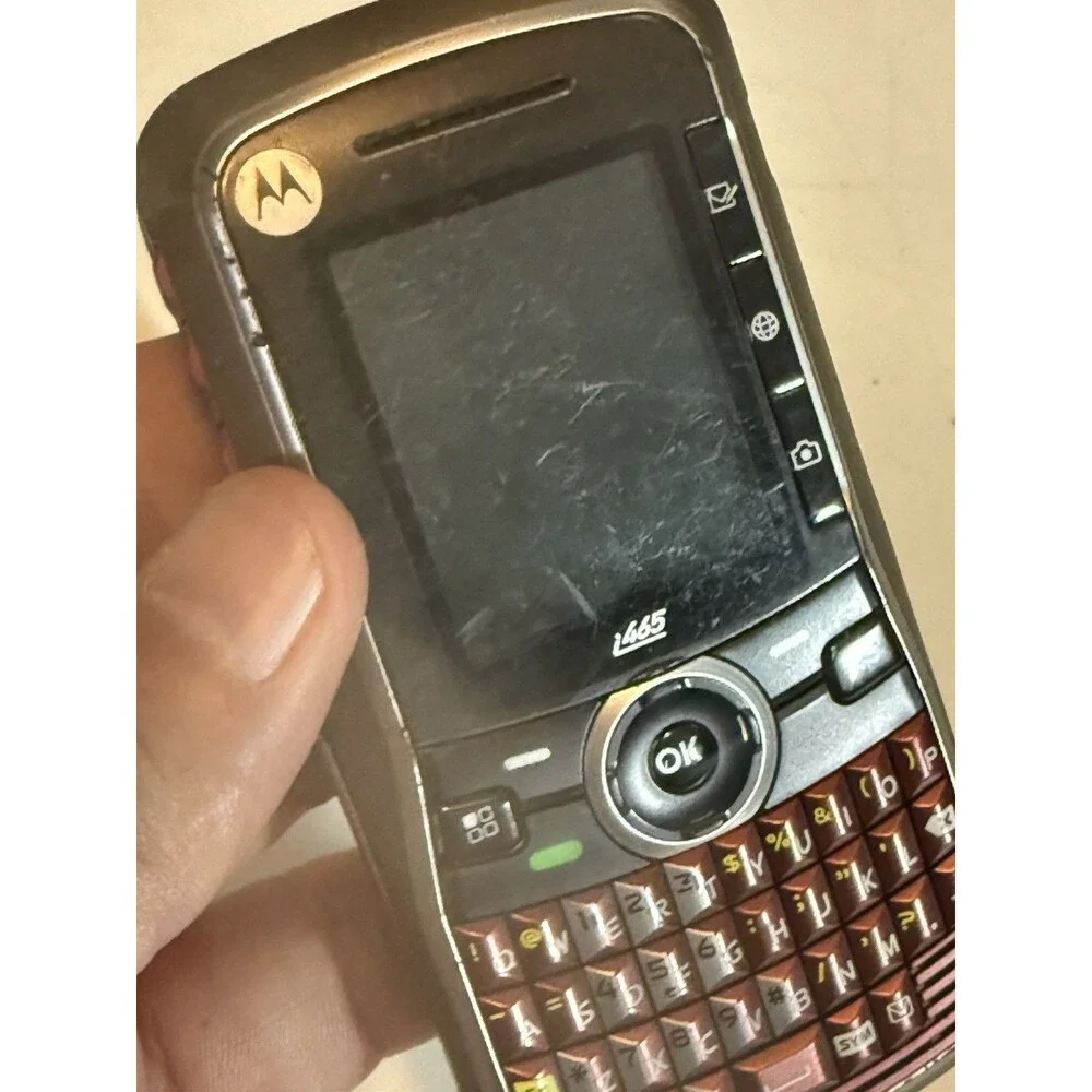 Motorola Clutch i465 - Brown and Red ( Boost Mobile ) Cellular Phone (Read)